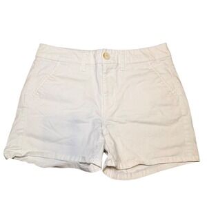 American Eagle White High Rise Shorty Shorts Size 6 Stretch